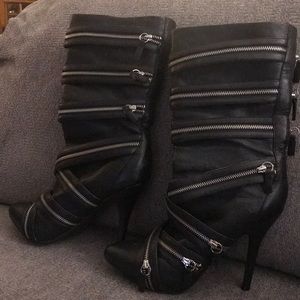 Zigi girl black leather boots